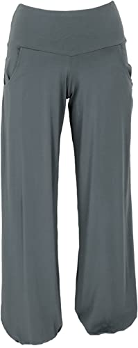 GURU SHOP Yogahose aus Bio-Baumwolle, Pluderhose, Dunkelgrau, Size:S (36) von GURU SHOP