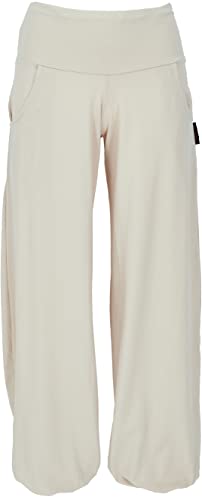 GURU SHOP Yogahose aus Bio-Baumwolle, Pluderhose, Sand, Size:L (40) von GURU SHOP