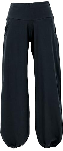 GURU SHOP Yogahose aus Bio-Baumwolle, Pluderhose, Schwarz, Size:S (36) von GURU SHOP