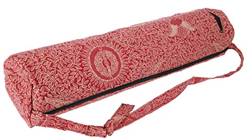 GURU SHOP Yogamatten-Tasche Indonesische Batik - Rot, Herren/Damen, Baumwolle, Size:One Size, 65x20x20 cm, Taschen für Yogamatten von GURU SHOP