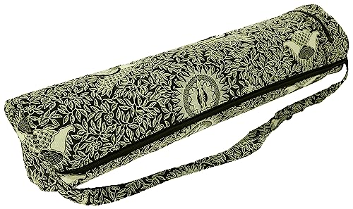 GURU SHOP Yogamatten-Tasche Indonesische Batik - Schwarz, Herren/Damen, Baumwolle, Size:One Size, 65x20x20 cm, Taschen für Yogamatten von GURU SHOP
