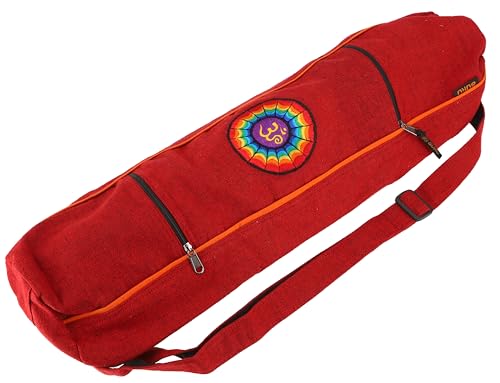 GURU SHOP Yogamatten-Tasche Om - Rot, Herren/Damen, Baumwolle, Size:One Size, 65x15x15 cm, Taschen für Yogamatten von GURU SHOP