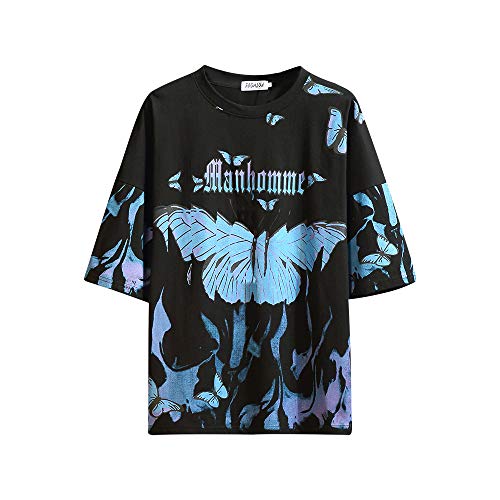 Bedruckte Herren T-Shirts Schmetterling Magie Feuer, Black, Small Bedruckte Herren T-Shirts Schmetterling Magie Feuer, Black, Small von GURUNVANI