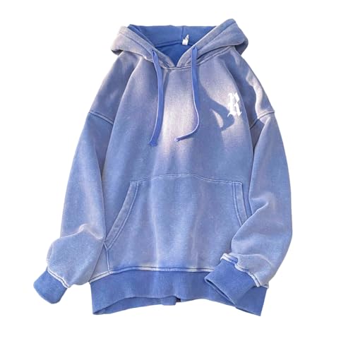 GURUNVANI Herren-Kapuzenpullover, Vintage-Stil, Used-Look, grafischer Pullover, Xw99357blue, XX-Large GURUNVANI Herren-Kapuzenpullover, Vintage-Stil, Used-Look, grafischer Pullover, Xw99357blue, XX-Large von GURUNVANI