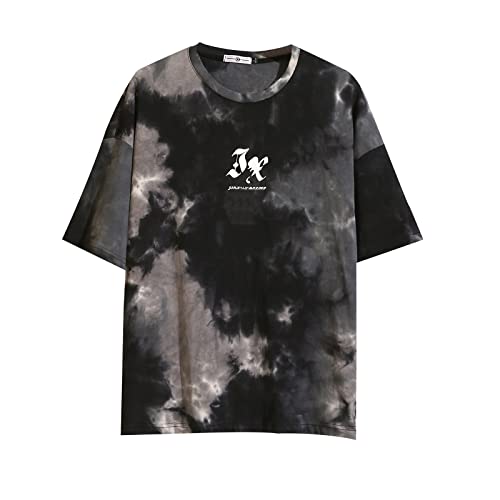 GURUNVANI T-Shirt Herren Harajuku Streetwear T-Shirt Herren T-Shirt Halbarm Hip Hop T-Shirt, 3322schwarz, XL von GURUNVANI