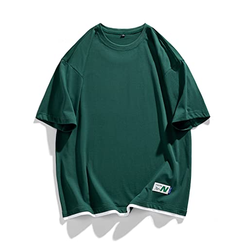 T-Shirt für Herren, Harajuku, Streetwear, T-Shirt, kurzärmelig, Hip-Hop-T-Shirt, T3962green, Klein von GURUNVANI