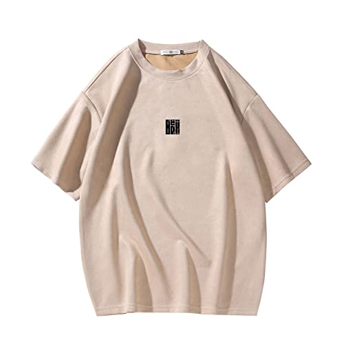 GURUNVANI Herren-T-Shirt, Streetwear, Harajuku-Top, kurzärmelig, Rundhalsausschnitt, T3408khaki, Mittel GURUNVANI Herren-T-Shirt, Streetwear, Harajuku-Top, kurzärmelig, Rundhalsausschnitt, T3408khaki, Mittel von GURUNVANI