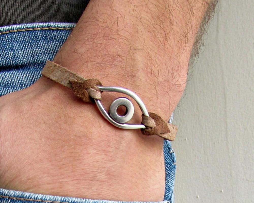 Boho Auge Armband Herren Leder Manschette Angepasst Auf Ihre Handgelenkfathers Tagesgeschenk von GUSFREE