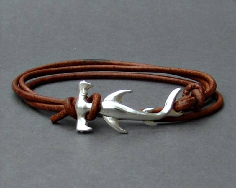 Haifisch-Lederarmband Unisex Boho-Wickelarmband, Verstellbar von GUSFREE