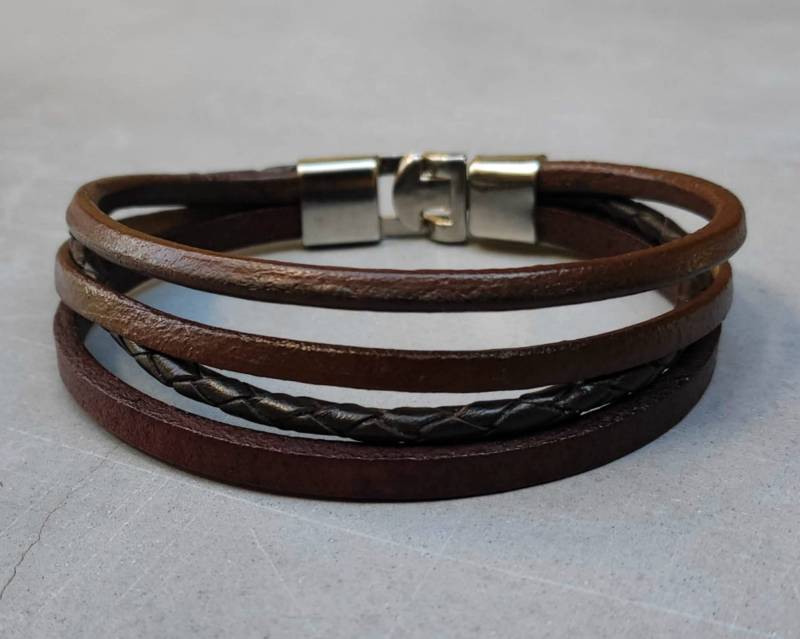 Boho Armband Manschette Unisex Multicolor Multistrand Lederarmband Herren Damen Individuell An Ihr Handgelenk von GUSFREE