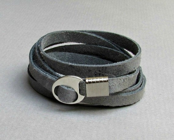 Herren Lederarmband, Wrap Armband Manschette, Unisex Armband, Verstellbar An Ihrem Handgelenk von GUSFREE