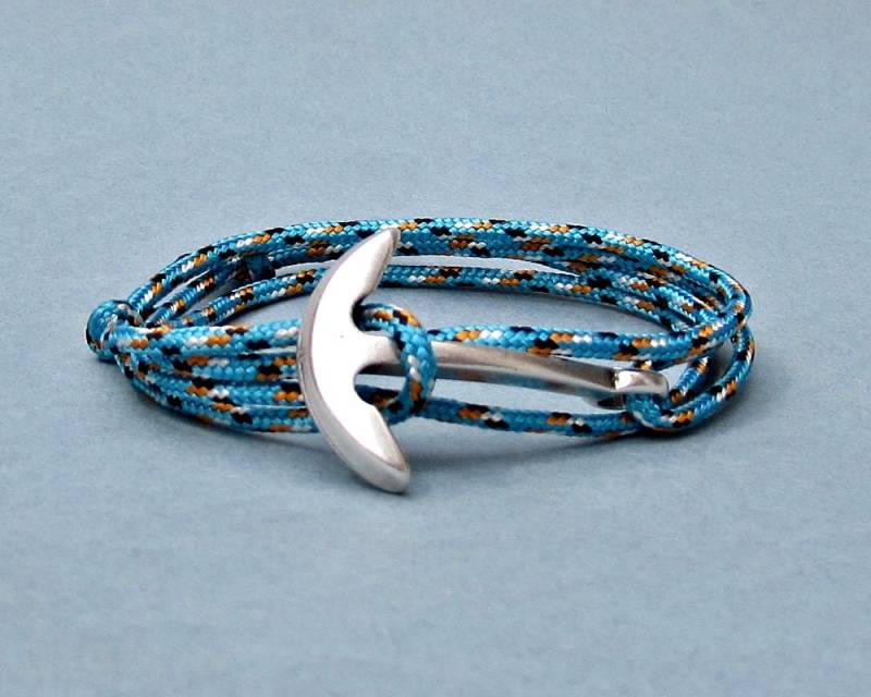 Herren Nautical Anchor Paracord Armband Verstellbarer Fisch-Haken-Verschluss von GUSFREE