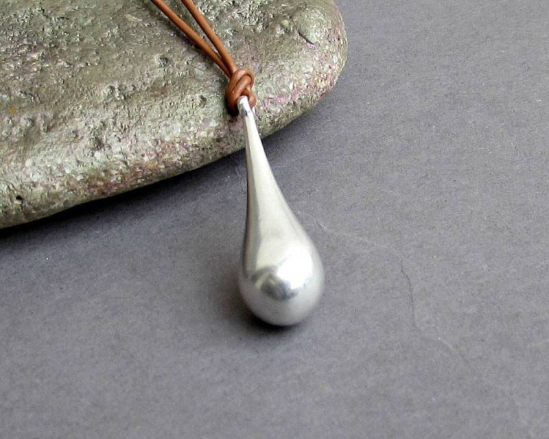 Neue Design Teardrop Herren Halskette Anhänger Silber Einstellbar von GUSFREE