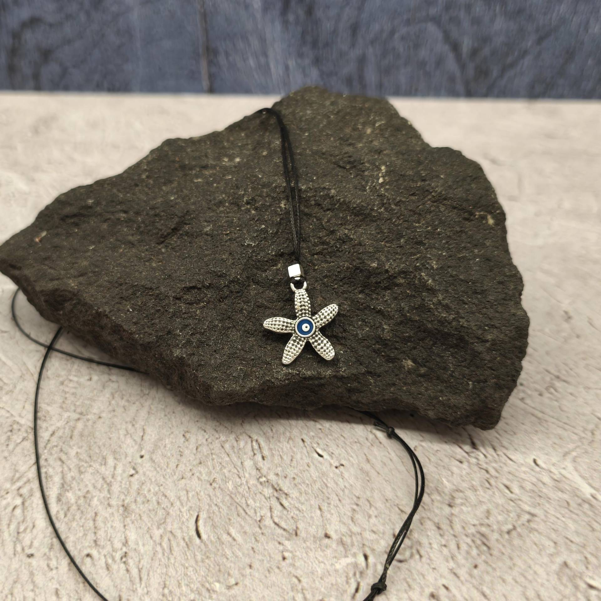 Seestern Evil Eye Baumwollschnur Halskette - Ocean Schmuck von GUSFREE