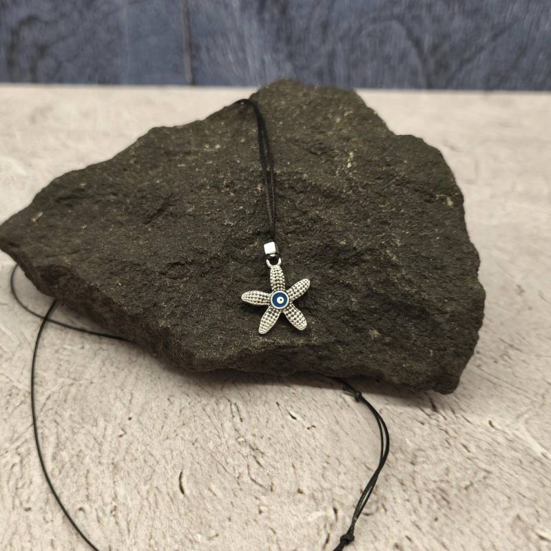Seestern Evil Eye Baumwollschnur Halskette - Ocean Schmuck von GUSFREE