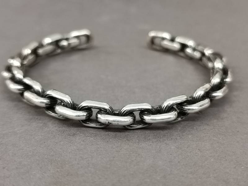 Silber Kette Herren Armband Unisex Manschette von GUSFREE