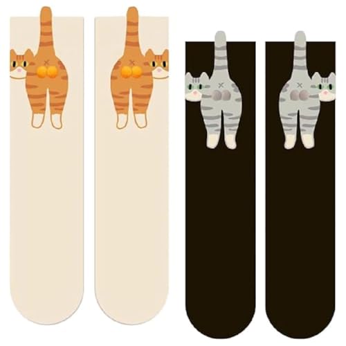 GUSHE 2 Paar Cute Cat Socks with Balls, Katzen Socken Damen aus Baumwolle, Katzensocken mit Bällen, Lustige Tier Spaß Crew Kätzchen Socke, Geschenke für Frauen Kätzchen Liebhaber GUSHE 2 Paar Cute Cat Socks with Balls, Katzen Socken Damen aus Baumwolle, Katzensocken mit Bällen, Lustige Tier Spaß Crew Kätzchen Socke, Geschenke für Frauen Kätzchen Liebhaber von GUSHE