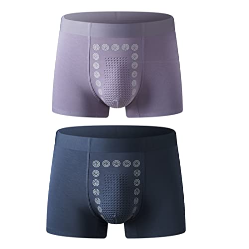 GUSHE MAGNETICFIT NePLUS Energiefeld-Therapie Herren-Hose,Männer Magnetisch Boxershorts,Baumwolle Unterhosen,Atmungsaktiv Komfort,Herren-Unterhosen mit Stretch,Shorts Herren Unterwäsche (2PCS, 4XL) von GUSHE