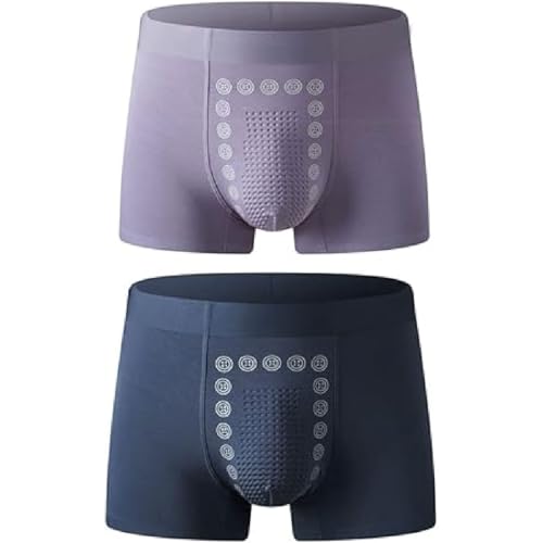 GUSHE MAGNETICFIT NePLUS Energiefeld-Therapie Herren-Hose,Männer Magnetisch Boxershorts,Baumwolle Unterhosen,Atmungsaktiv Komfort,Herren-Unterhosen mit Stretch,Shorts Herren Unterwäsche (2PCS, L) von GUSHE