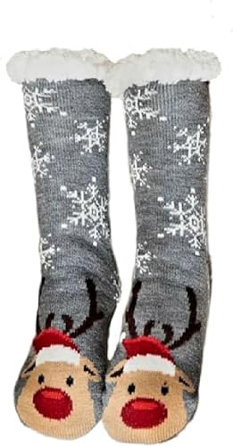 GUSHE Ultra-Soft Christmas Knit Wool Socks - Extra Thick and Warm, Weihnachten Socken, Kuschelsocken Weihnachten Damen Socken, Warm Winter Flauschsocken Kuschelige Sockens Für Frauen und Mädchen (C) von GUSHE