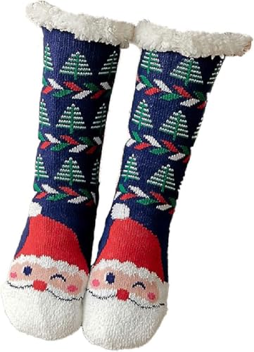 GUSHE Ultra-Soft Christmas Knit Wool Socks - Extra Thick and Warm, Weihnachten Socken, Kuschelsocken Weihnachten Damen Socken, Warm Winter Flauschsocken Kuschelige Sockens Für Frauen und Mädchen (E) von GUSHE