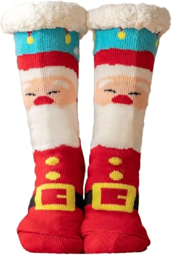 GUSHE Ultra-Soft Christmas Knit Wool Socks - Extra Thick and Warm, Weihnachten Socken, Kuschelsocken Weihnachten Damen Socken, Warm Winter Flauschsocken Kuschelige Sockens Für Frauen und Mädchen (F) von GUSHE