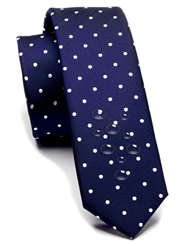 Gusleson Skinny Hochzeits-Krawatte, 5 cm, für Herren, modisch, schmal, mit Geschenkbox, marineblau, general von GUSLESON