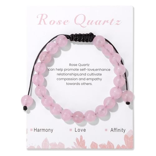 8mm Armband aus Echten Naturstein Perlen, Natursteinarmband, Edelstein Armband Damen Perlenarmband für Muttertag Geburtstag Valentinstag Weihnachten Geschenke (Farbe 4) von GUSXPPD