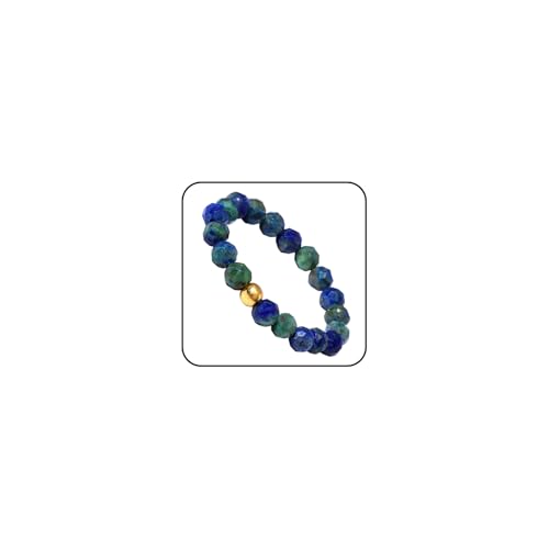 GUSXPPD Elastischer Naturstein Ring, Perlen Elastische Ring, Elastische Naturstein Stretch Kristall Perlenring, Naturstein Perlens Rings, Edelstein Perles Stapelbar Rings für Damen (Colour A) von GUSXPPD
