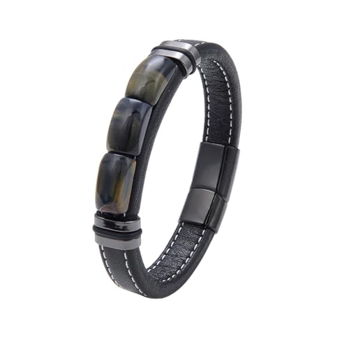 GUSXPPD Tigerauge Lederarmband Herren, 19/21/23cm Tigerauge Lederarmband mit Magnetverschluss, Quadratisches Tigerauge Lederarmband mit Magnetverschluss Aus Edelstahl, Geschenk für Männer (Blau, 19) GUSXPPD Tigerauge Lederarmband Herren, 19/21/23cm Tigerauge Lederarmband mit Magnetverschluss, Quadratisches Tigerauge Lederarmband mit Magnetverschluss Aus Edelstahl, Geschenk für Männer (Blau, 19) von GUSXPPD