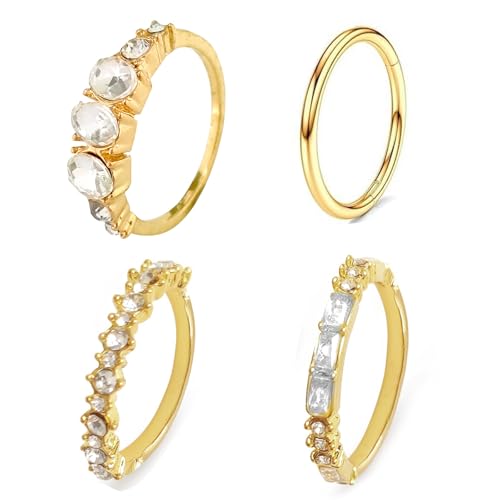 Vintage Gold Knuckle Ringe Set, Knöchel Ringe Set für Damen, Boho Stapelbare Fingerringe, Vintage Gold Knöchel Ringe Set, Gold Midi Ringe, Trendy Stapelringe Set, GIfts für Frauen Mädchen (9, C) von GUSXPPD