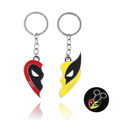 GUTERTOP 2 Stück Dead Figur Maske Kette, Cosplay Mask Modell Zubehör, Metall Necklace Schlüsselanhänger Für Männer von GUTERTOP