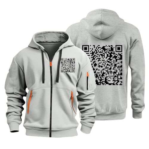 GUTOUWAN Qr Code Muster Druck Sweatshirts Custom Shirt Qr Code Shirt Rick Roll Lustige Fu Qr Code Herren Shirt Fu Qr Code Hoodie Für Männer Qr Code Hoodie Qr Code Shirts Männer Lustige Hoodies Shirt von GUTOUWAN