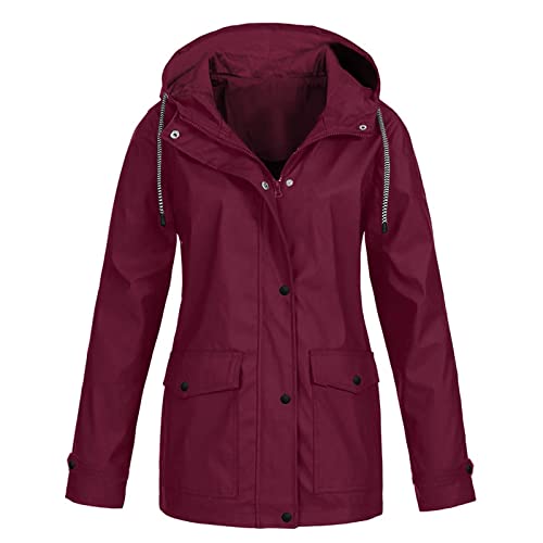 Regenjacke Fussball Regenjacke Farbwechsel Durchsichtige Regenjacke Regenjacke Damen Regenjacke 158 Regenmantel Wasserdicht Damen Fahrradregenkleidung Laufjacke Damen Wasserdicht Atmungsaktiv von GUTOUWAN