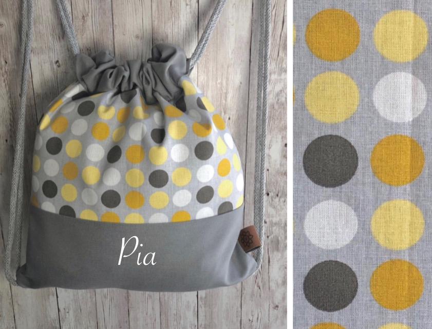 Kita-Kinderbeutel „Punkte Grau/Gelb/Weiß"/Kindergartenrucksack Turnbeutel Wechselsachen Rucksack Kita-Kinderbeutel „Punkte Grau/Gelb/Weiß"/Kindergartenrucksack Turnbeutel Wechselsachen Rucksack von GUTgenaeht