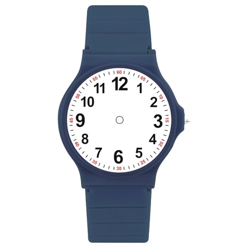 GUUMUXIN Kinderuhr Jungen Mädchen,Kinder Armbanduhr Analog, 30M wasserdichte Lernzeituhr, Weiche TPU-Armband Outdoor Sportuhr Geeignet für 4-12 Jahre Alt von GUUMUXIN
