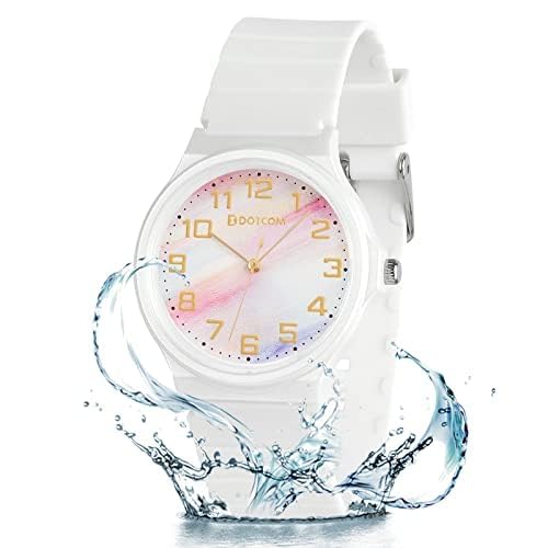 GUUMUXIN Kinderuhr Jungen Mädchen,Armbanduhr Analog,Quartz Uhr mit Kautschuk Wasserdicht Outdoor Sports von GUUMUXIN