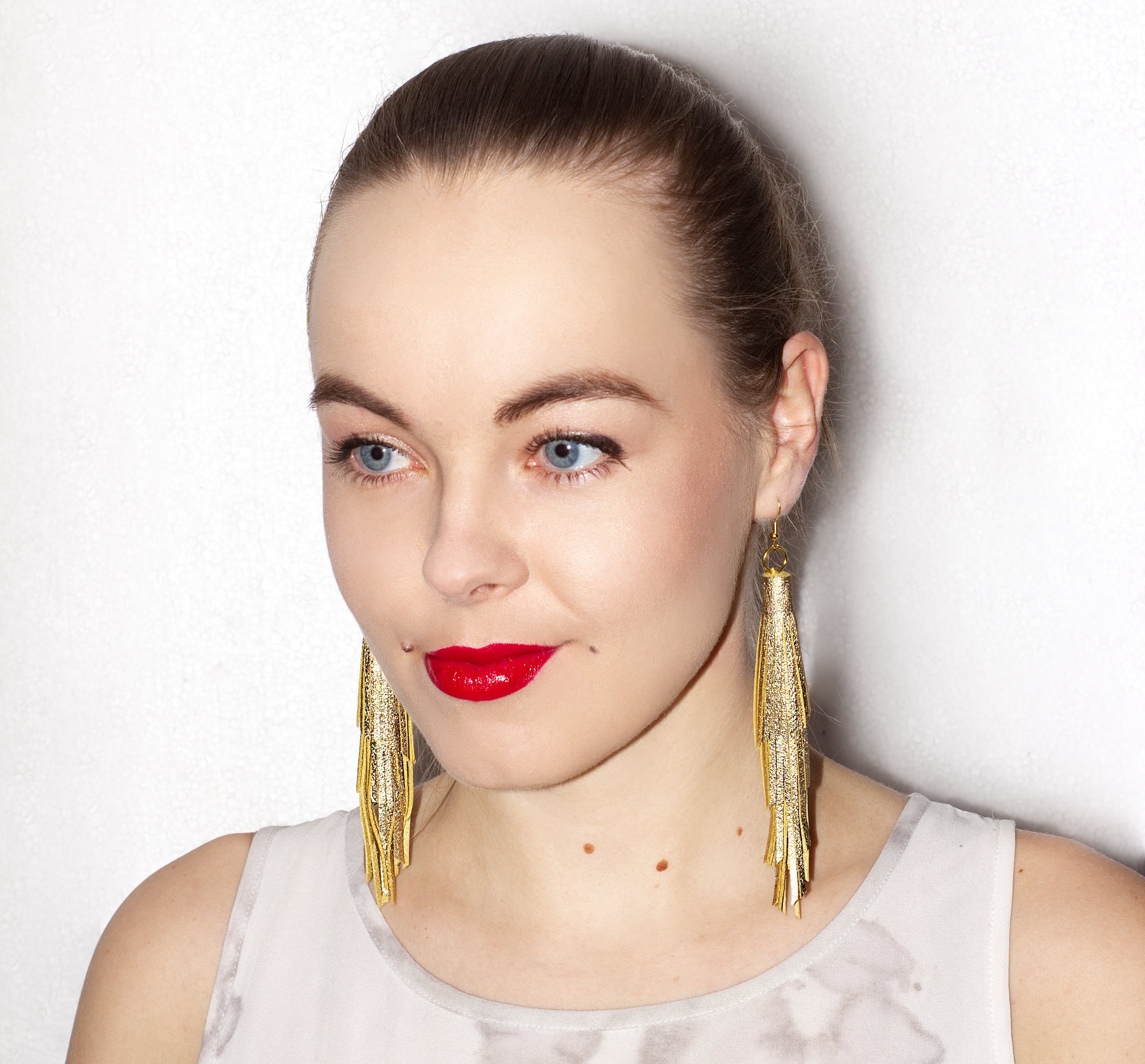 Gold Leder Quaste Ohrringe Im Boho Stil, Lange Ohrringe, Lange Fransen Gold Leder Quaste Ohrringe Im Boho Stil, Lange Ohrringe, Lange Fransen von GUUTAdesignjewelry