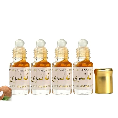 3ML Roll-on-fruchtiges Parfümöl, Reisegröße Rollerball-Duft, Rollen auf Körperöl Parfüm, fruchtiger Duft langlebiger Duft für Frauen und Männer (4pcs) von GUUZETU