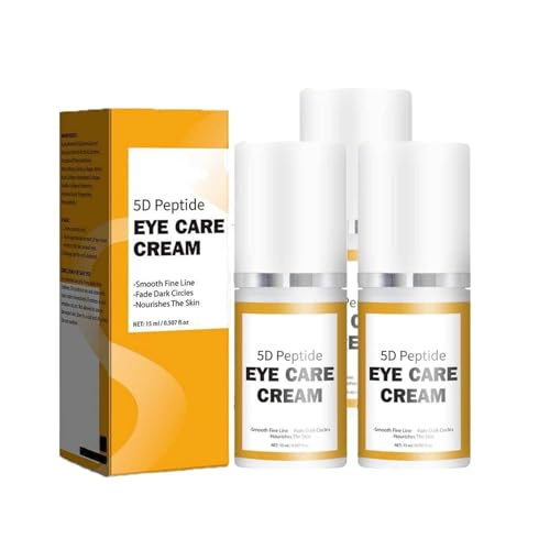 5D Peptide Anti-Wrinkle Eye Cream - 15ml Firming & Tightening Gel Cream for Dark Circles & Puffiness | Hydrating Anti-Aging Eye Treatment with Peptides for Women & Men (3 PCS) von GUUZETU