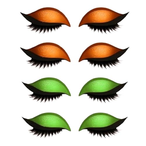 Fauler Lidschatten-Wimpern-Patch, Eyeliner und Wimpernaufkleber mit Glitzer, 3-in-1-Lidschatten-Wimpern-Make-up-Schablonen-Schablonen, ein Sekunde schnelles vorübergehendes Make-up (A5) von GUUZETU