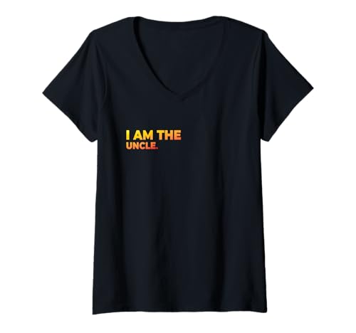 Damen I AM The ONCLE T-Shirt mit V-Ausschnitt von GUV TRADE