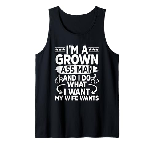 Lustiger Ehemann Ehefrau Humor Grown Man Married Tank Top von GUV TRADE