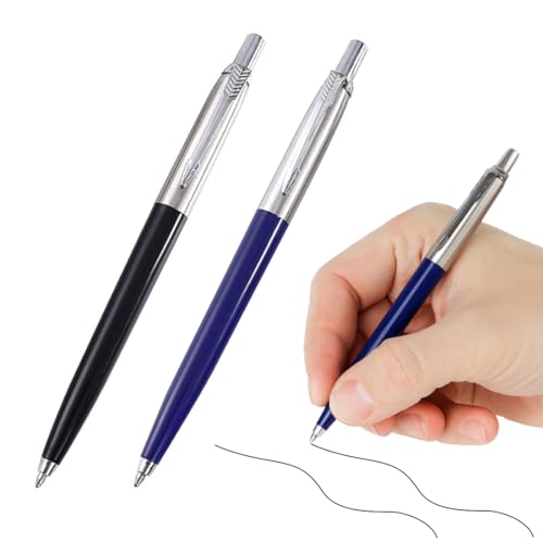 Kugelschreiber im 2er-Pack, grau lackiert, Kugelschreiber mit halbstahlfarbenem Metalldrücker Kugelschreiber im 2er-Pack, grau lackiert, Kugelschreiber mit halbstahlfarbenem Metalldrücker von GUVYATI