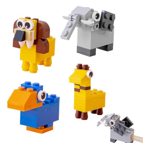 Spitzer, anspitzer, 4 Stück Anspitzer Bleistift, Doppelanspitzer mit Behälter Deckel Spitzer Metall Bunt Manueller Bleistiftspitzer für Schule Büro (Baustein-Spielzeug-Bleistiftspitzer) von GUVYATI