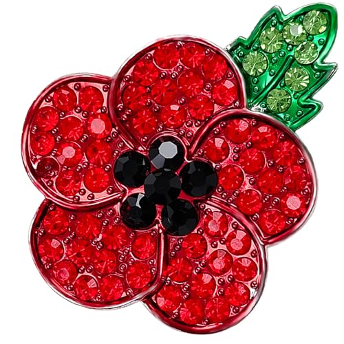 GYGYL VJ Day 80th Anniversary Pin Badge, Poppy Badges and Pins, Lest We Forget Emaille Badge with Rhinestones for Remembrance Day GYGYL VJ Day 80th Anniversary Pin Badge, Poppy Badges and Pins, Lest We Forget Emaille Badge with Rhinestones for Remembrance Day von GUYI