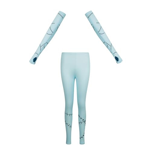 GVLAQST Sally Damen-Leggings für Halloween, Weihnachten, Albtraumärmel, Stretch-Leggings, Blau, XS/S GVLAQST Sally Damen-Leggings für Halloween, Weihnachten, Albtraumärmel, Stretch-Leggings, Blau, XS/S von GVLAQST