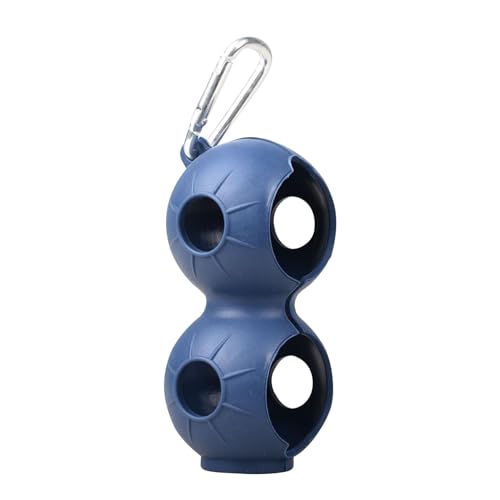 GVRGO Golfball-Halter, tragbare Aufbewahrung für 2 Golfbälle, Outdoor-Golftasche, Zubehör, Gürtel, Schlüsselanhänger, Geschenke für Männer, Frauen und Kinder, Blau von GVRGO