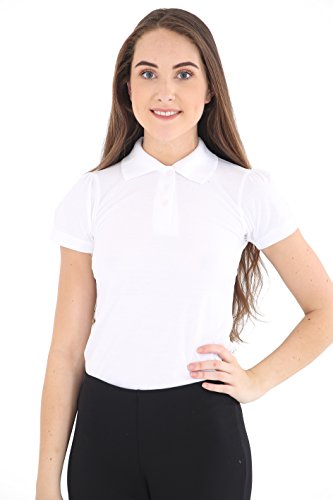GW CLASSY OUTFIT 2 x Mädchen-Poloshirts (2 Stück) Kurzarm Mädchen Schuluniform Weiß Polo Kinder Schul-T-Shirts PE Tops 4-12 Jahre, 2 x Weiß, 11-12 Jahre von GW CLASSY OUTFIT