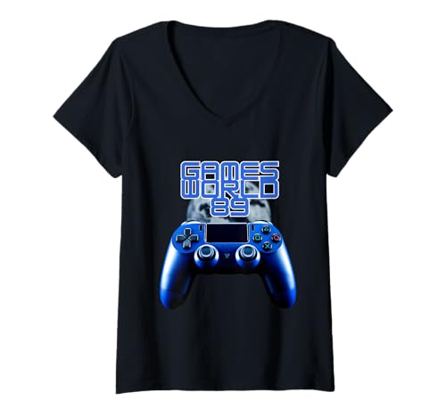 Damen Games World 89 T-Shirt mit V-Ausschnitt Damen Games World 89 T-Shirt mit V-Ausschnitt von GW89